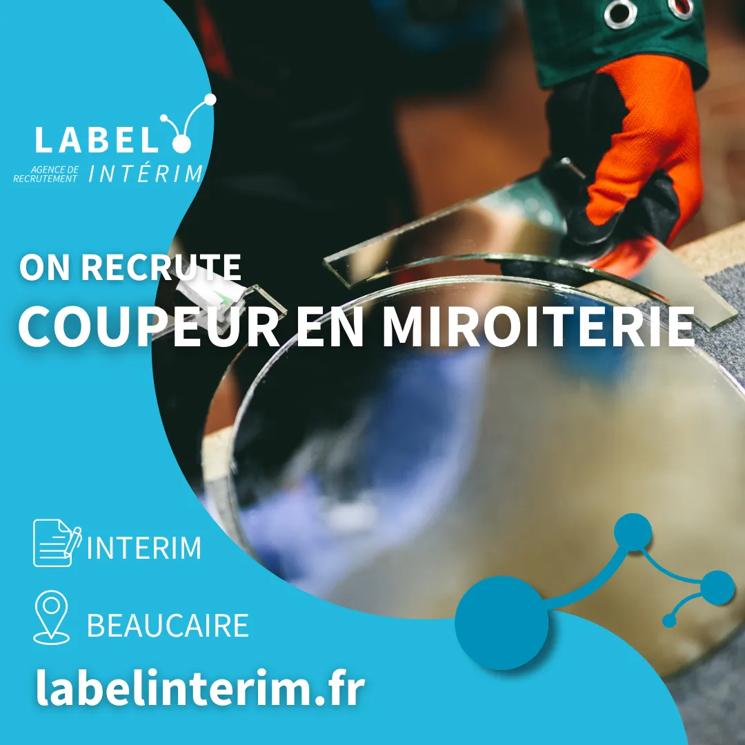Offre d'emploi COUPEUR EN MIROITERIE