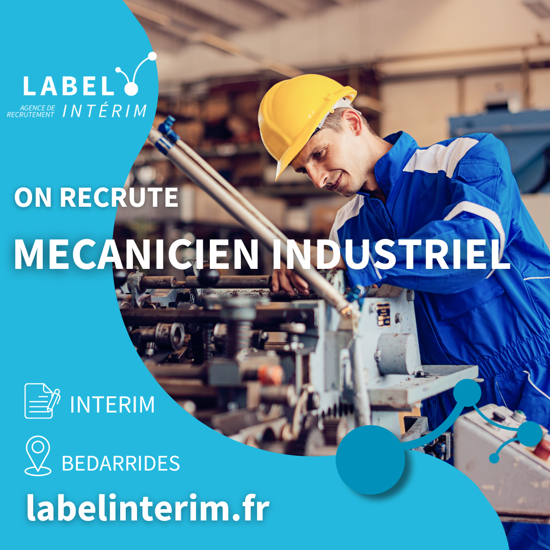 Offre d'emploi MECANICIEN INDUSTRIEL