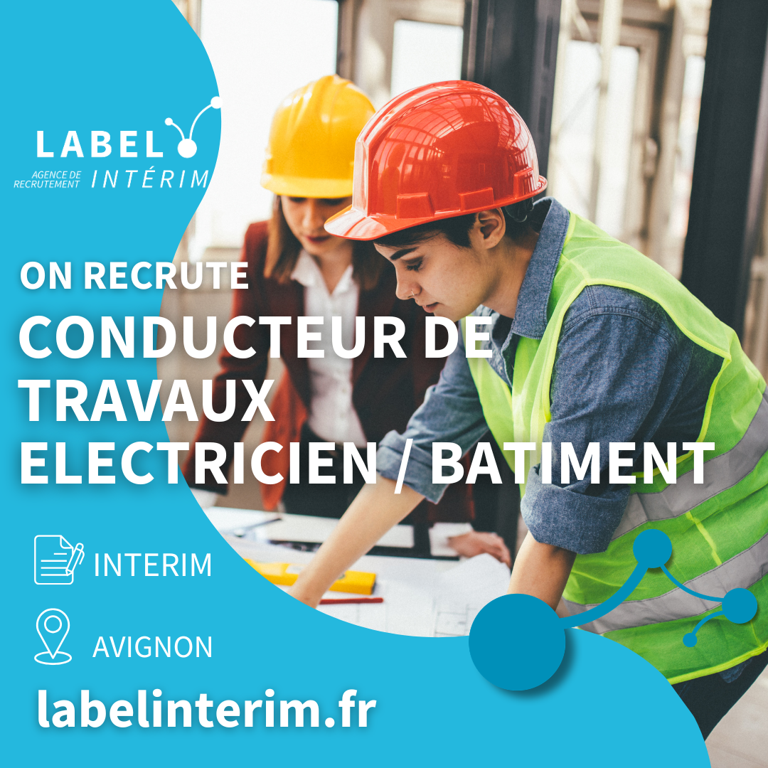 Offre d'emploi CONDUCTEUR DE TRAVAUX ELECTRICIEN / BATIMENT