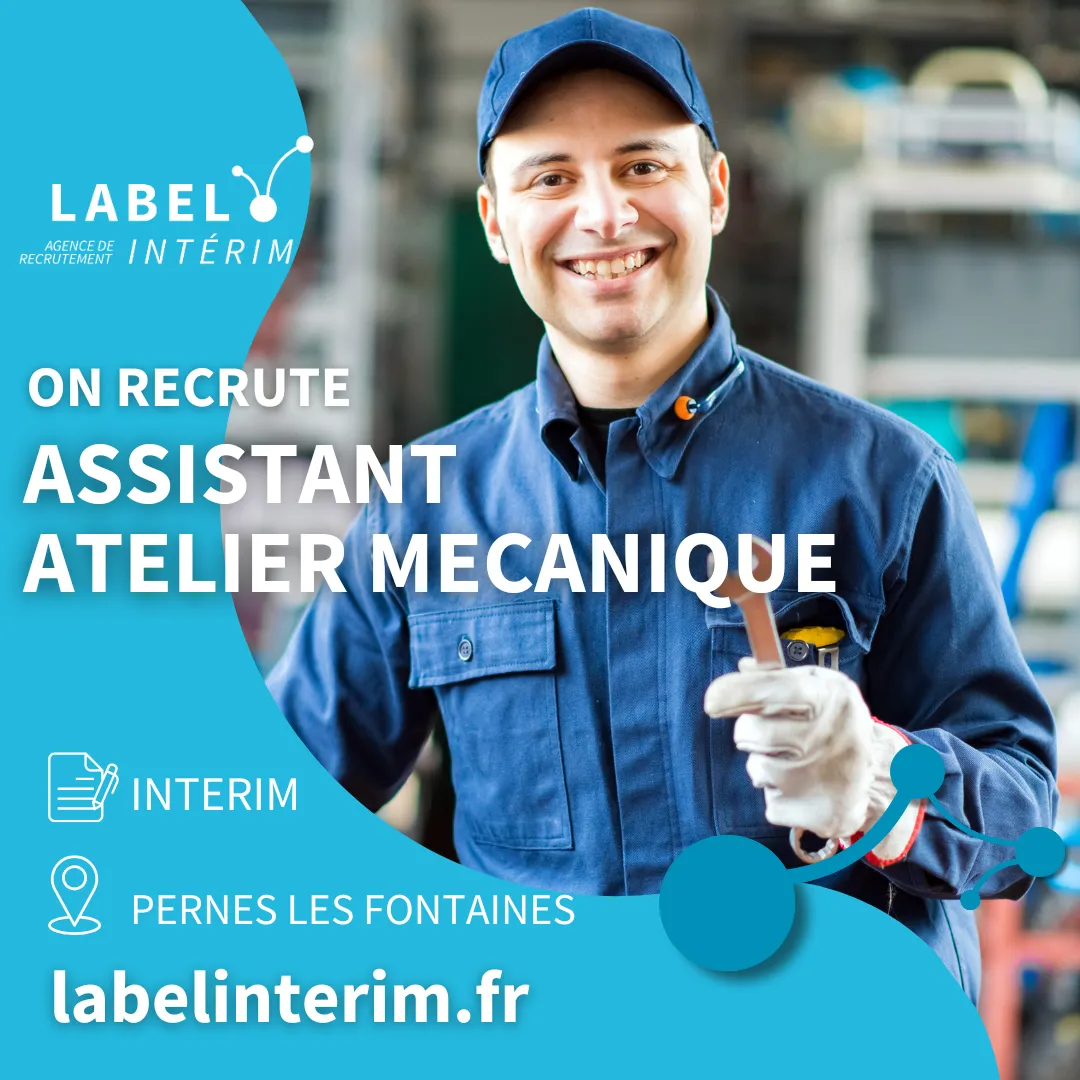 Offre d'emploi assistant atelier