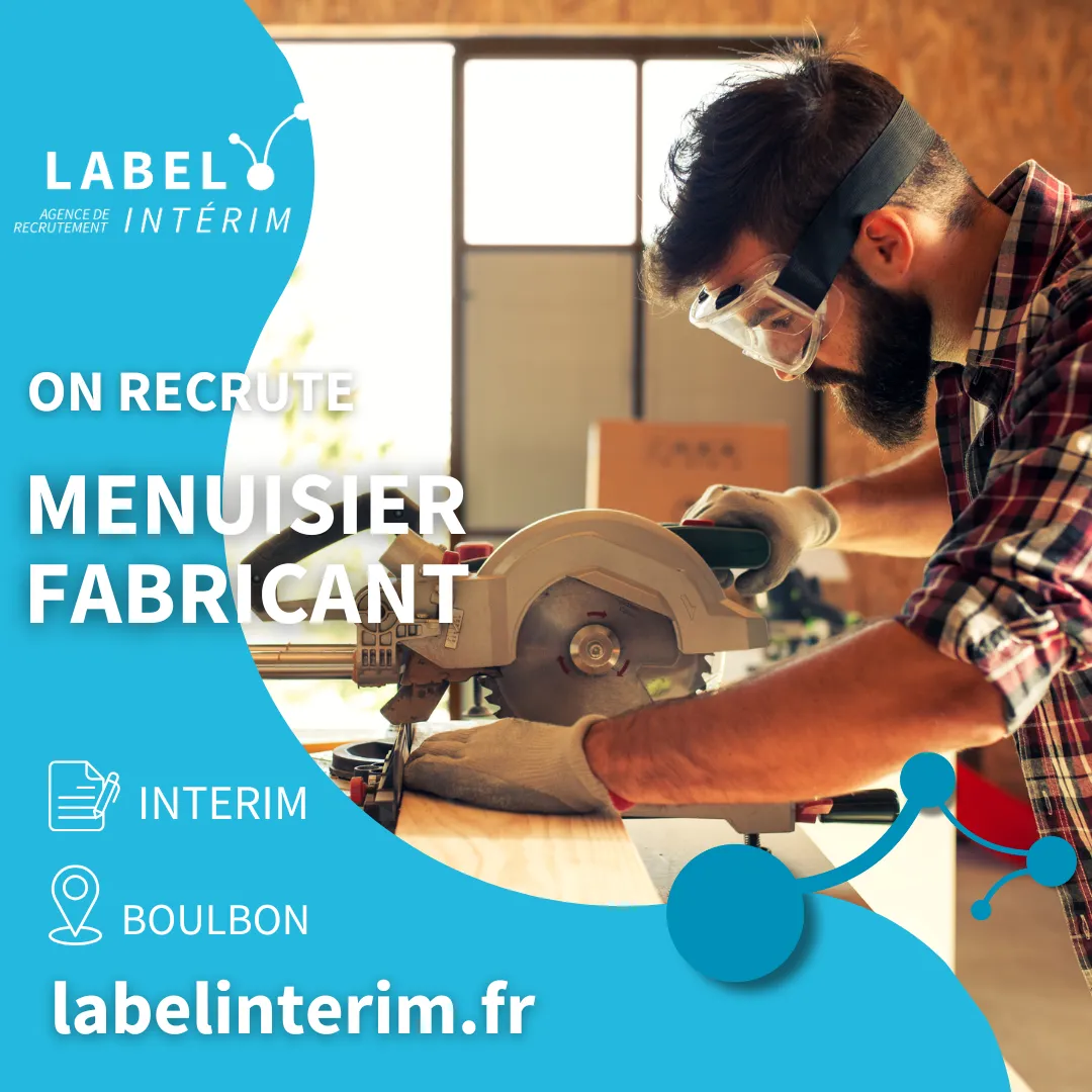 Offre d'emploi menuisier fabricant
